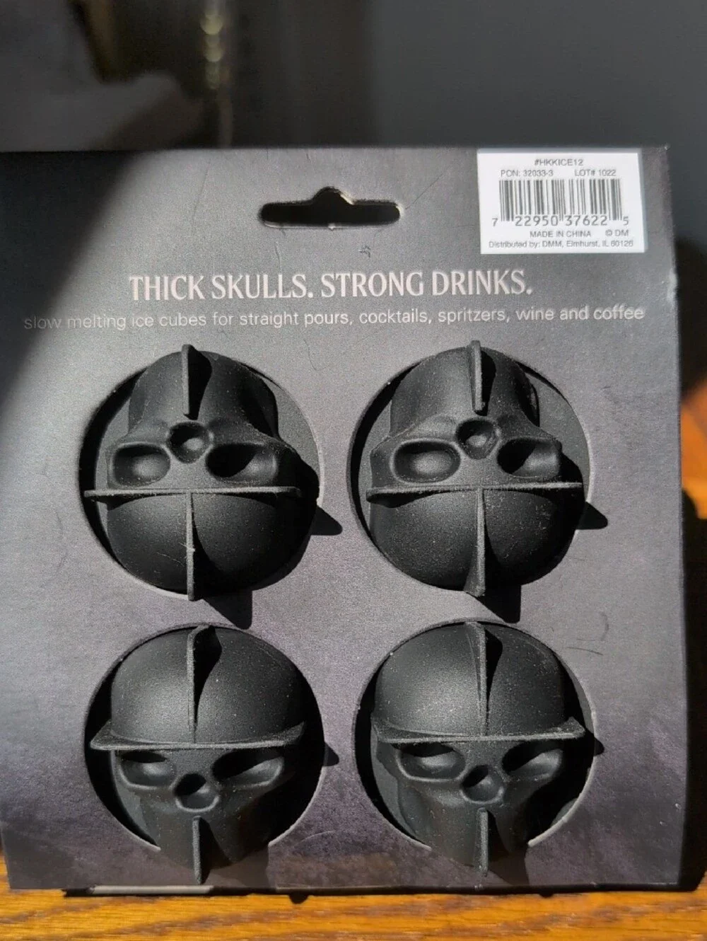 Black Silicone Skull Ice Tray - Novelty Party Ice Molds